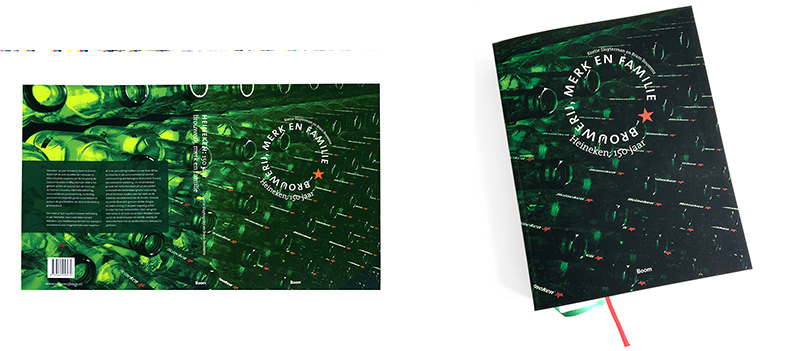 Drukproef boekomslag Heineken: 150jaar, fotografie Bert Bulder